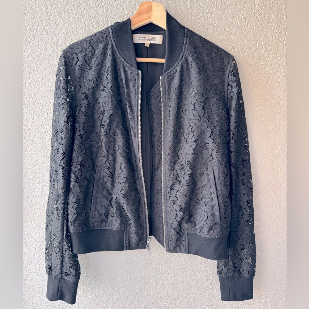 DVF Lace Bomber Jacket